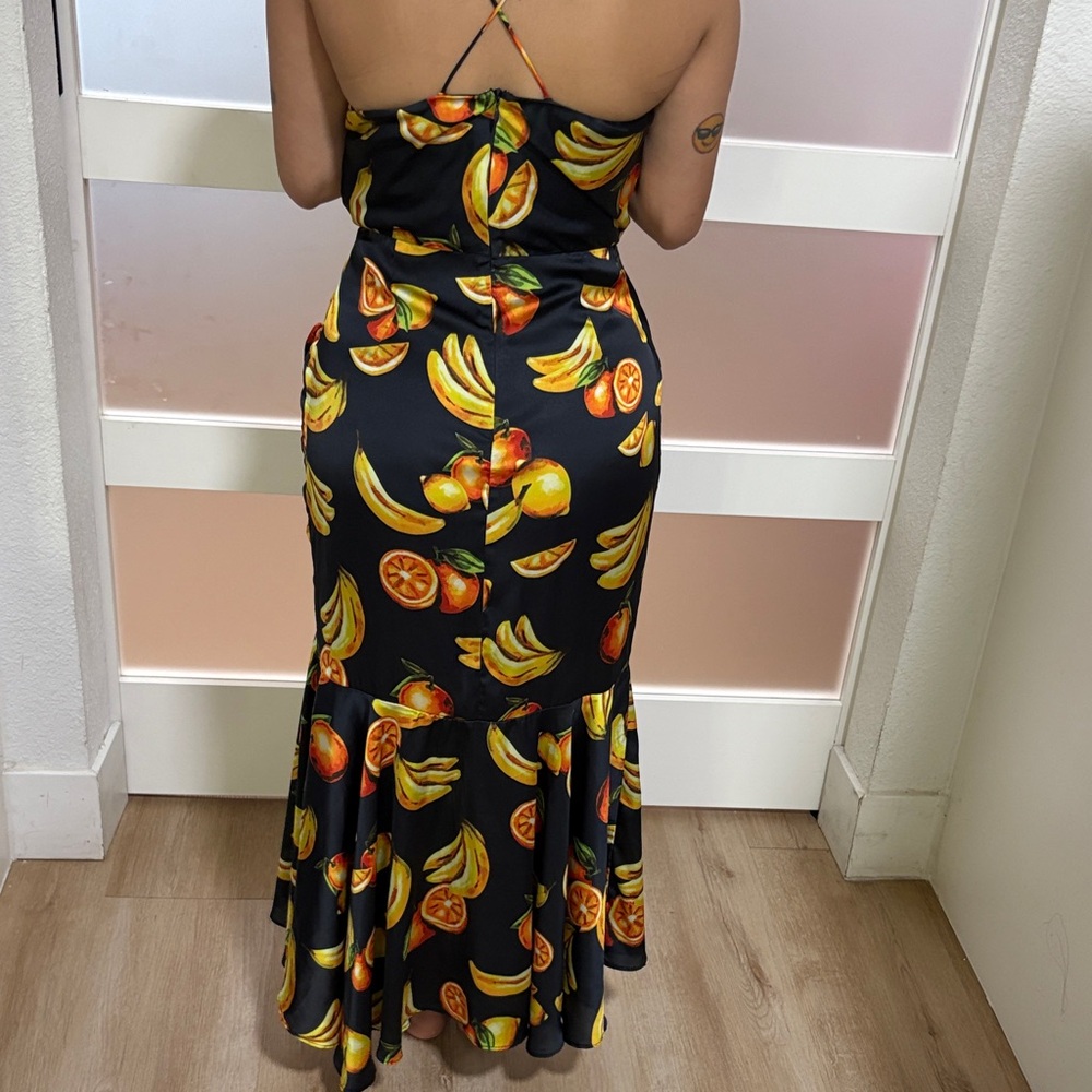 Lovers + Friends Black Dress with Fruit Print - Picture 3 of 3